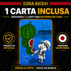 PREORDINE – One Piece Luffy ODA Watermelon Card Natsucomi 2026 Meta Kira JP – Firma Stampata