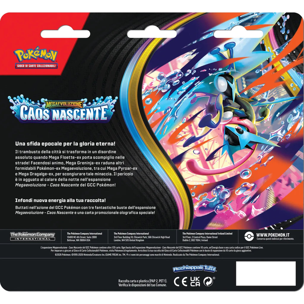 ITA Pokémon Caos Nascente – Blister 3 Buste con Charmeleon