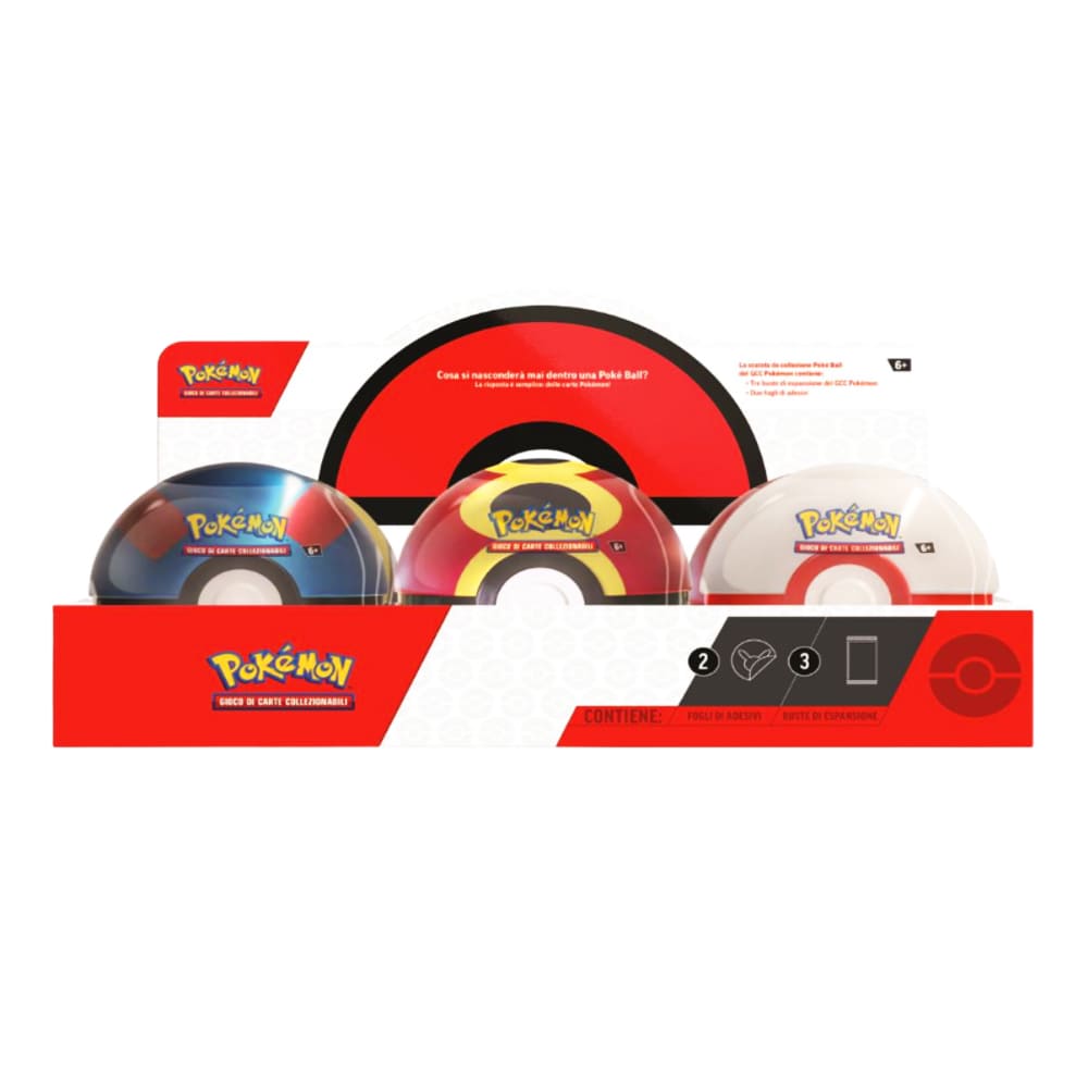 Display Pokémon ITA - Poké Ball tin - Display di 6 pezzi